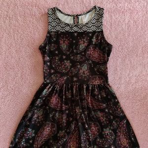 Xhilaration Paisley Sleeveless Dress XS